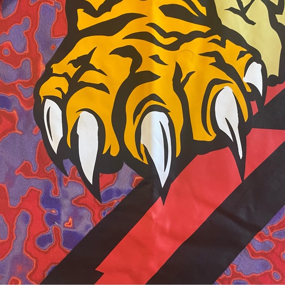 Adidas AdiTuff Shirt Men L LOOSE Embroidered Logo Tiger Crew Neck Long Sleeve - Picture 7 of 14